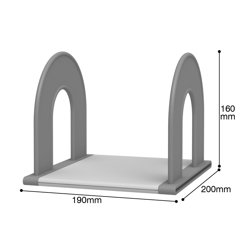 アウトレット】 ブックスタンド 1列 幅19cm グレー BS-1G