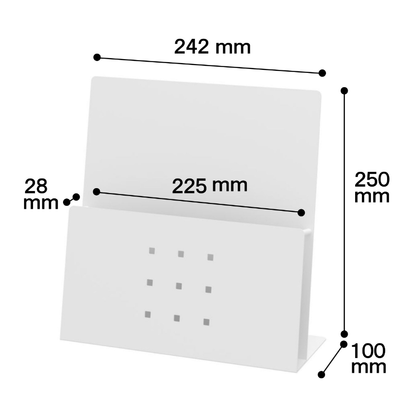 卓上 机上 パンフレットスタンド A4 ホワイト PSS-1 サイズ