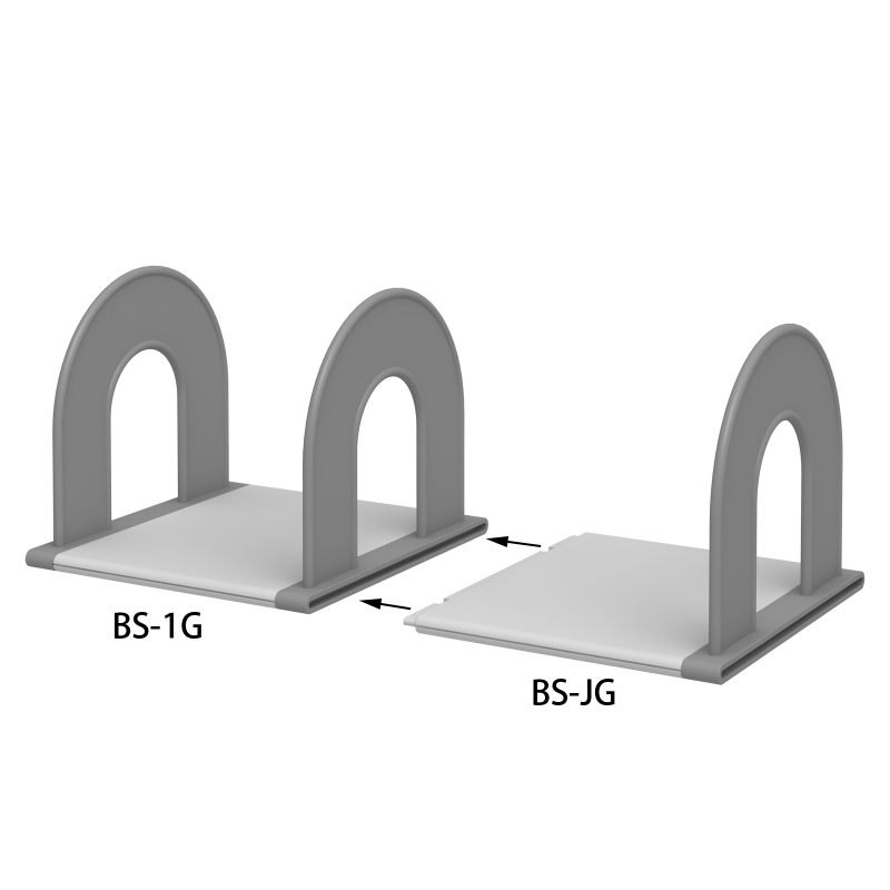 ブックスタンド 1列 幅19cm グレー BS-1G BS-JG追加