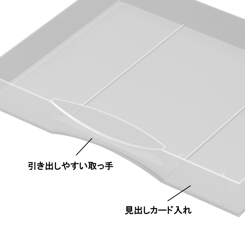 レターケース 2段 シルバー LCR-2 ケース 拡大